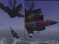 From left to right, Espada 1 and Espada 2 both flying the J35J Draken in a trailer prior to game release