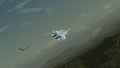 Rena in her Su-37 flying alongside Fiona