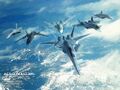 Papel de parede de Ace Combat X destacando vários aviões que aparecem no jogo