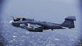 An EA-6B flying over Tokyo