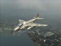 Yuktobanian A-6E Intruder flies over St.Hewlett port