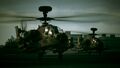 Two Erusean AH-64Ds preparing to take off from Dakiouk Bay