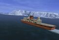 An icebreaker as seen in Ace Combat 04: Shattered Skies