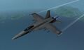 Super Hornet in flight