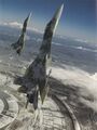 在巨石陣上空飛行的兩架Su-37