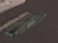 A Usean Rebel Forces Kitty Hawk-class aircraft carrier