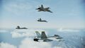 Four UNF F/A-18Fs in Operation Battle Axe